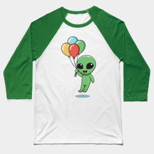 Alien Balloon ride Baseball T-Shirt